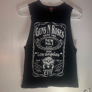 Guns N Roses Paradise City Black Graphic Tank Top, Like New